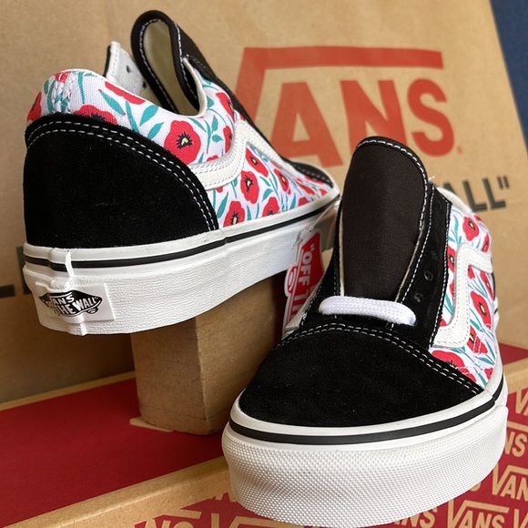 Vans Old Skool Flowers Black/True White WMNS - Picture 10 of 16